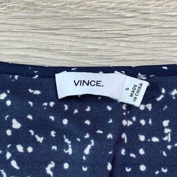 Vince Navy Silk Scarf Print Tank Top - Picture 5 of 11